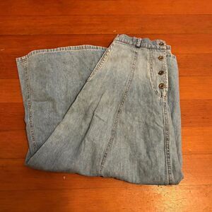 Denim Midi/ Maxi Skirt Med Wash (7)